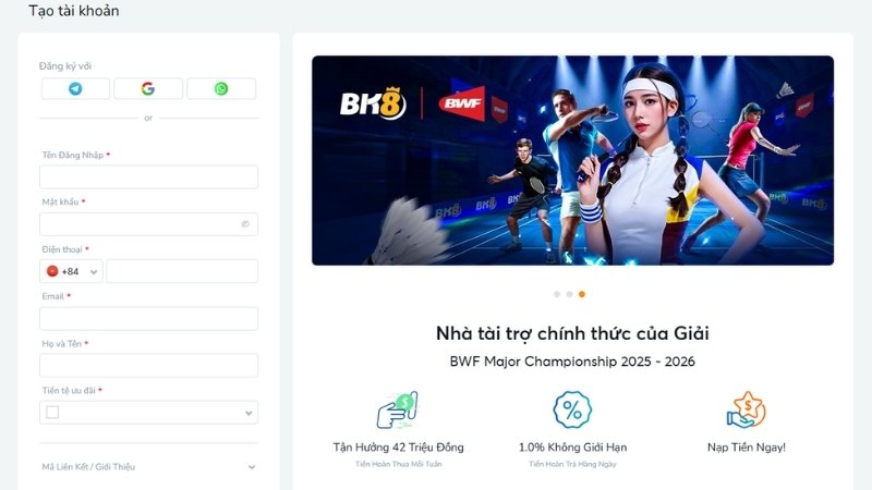 Hướng dẫn chi tiết cách đăng ký BK8 đa nền tảng